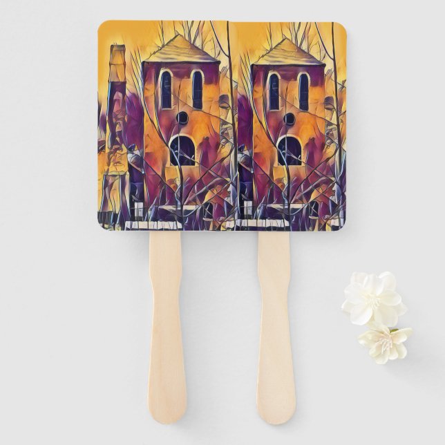 SCARY SPOOKY FUN HAND FAN (Front and Back)