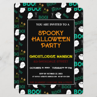 SCARY SPOOKY HALLOWEEN PARTY INVITATION