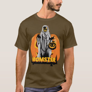 Scary spooky Halloween pumpkin momster mom women T-Shirt