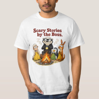 Scary Stories by the Boss Honey Badger Camping T-Shirt