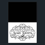 Scary Sweets Vintage Halloween Food Tent Table Number<br><div class="desc">Custom food tent cards.
Fold in half and place on table.</div>