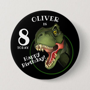 Scary T-Rex Dinosaur Kids Age 3 Inch Round Button