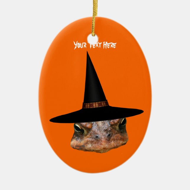 Scary Toad Face Halloween Ornament (Front)