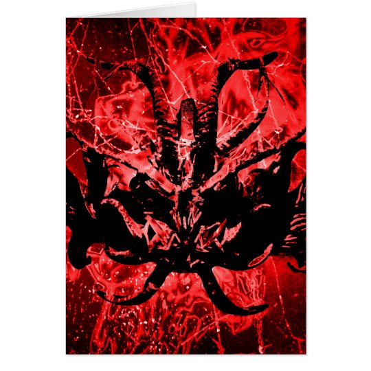 Scary Tribal Mask Card