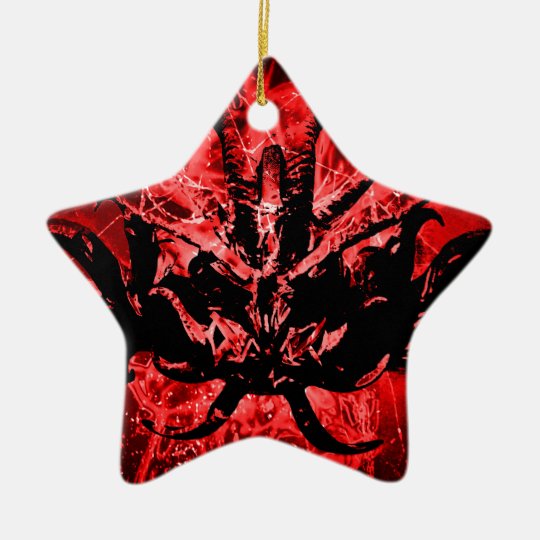 Scary Tribal Mask Ceramic Ornament