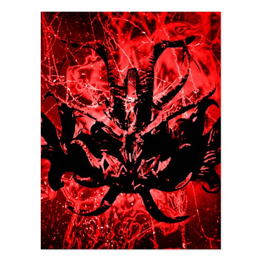 Scary Tribal Mask Postcard