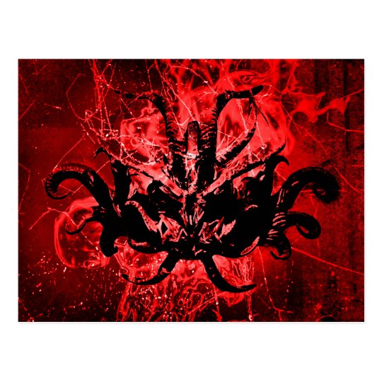 Scary Tribal Mask Postcard