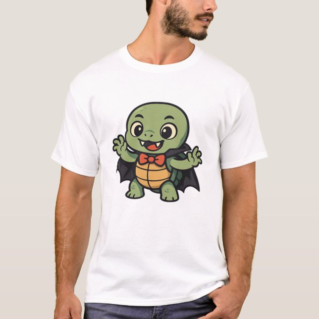 Scary turtle vampire Halloween Oversized T-Shirt (Front)