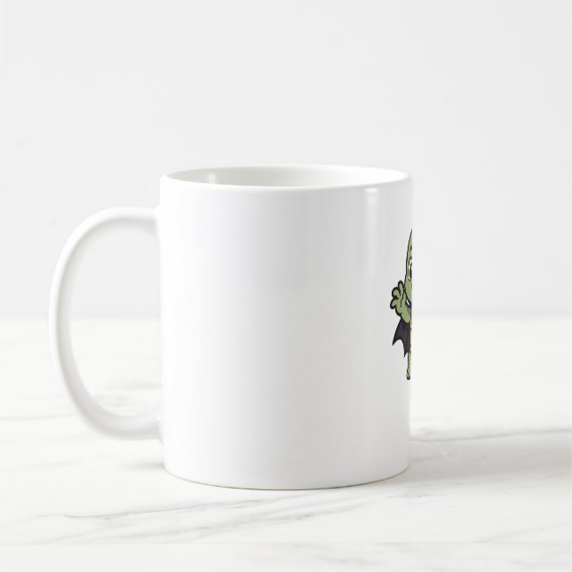 Scary turtle vampire Halloween Oversized T-Shirt Coffee Mug (Left)