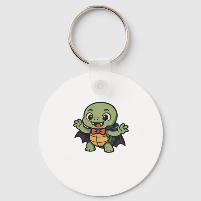 Scary turtle vampire Halloween Oversized T-Shirt Keychain (Front)