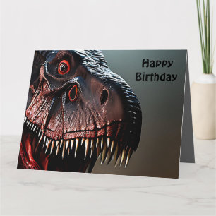 Scary Tyrannosaurus Rex, Big Birthday Card 