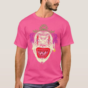 Scary Ugly Clown with Earrings rotten Teeth Hallow T-Shirt