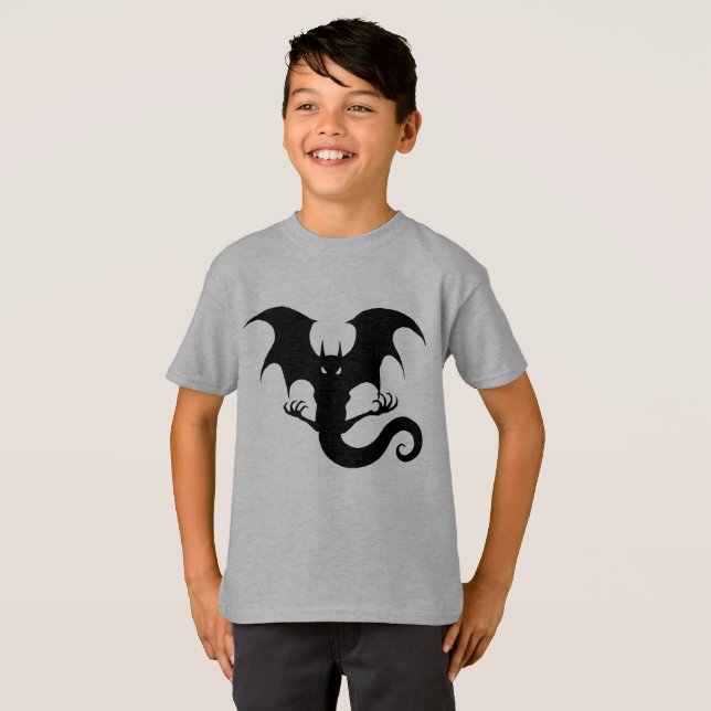 Scary Vampire Dragon Creature Halloween T-Shirt (Front Full)