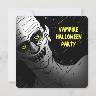 Scary Vampire Halloween Party Invitation