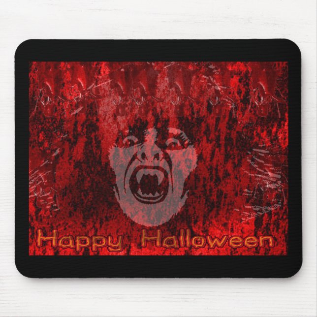 Scary Vampire Lady in Blood Mousepad (Front)