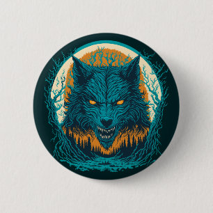 Scary Werewolf 2 Inch Round Button