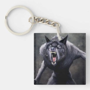 scary werewolf keychain