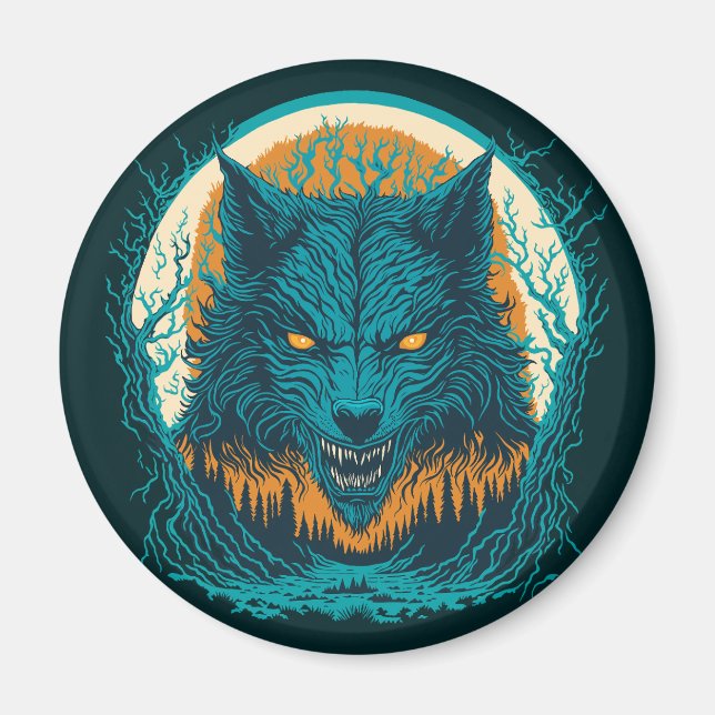 Scary Werewolf Magnet (Front)