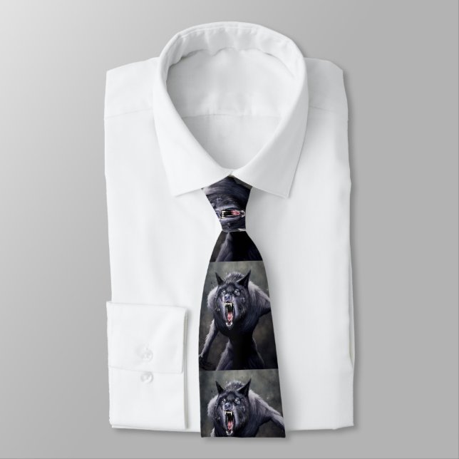scary werewolf tie (Tied)