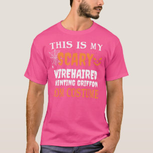 Scary Wirehaired Pointing Griffon Mom Costume Dog T-Shirt