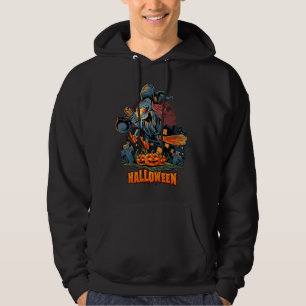 Scary Witch On a Broom Hoodie