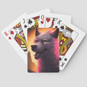 Scary Wolf Playing Cards