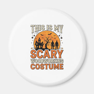 Scary Woodworking Costume Halloween Vintage Design Magnet
