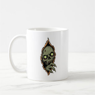 Scary Zombie Inside Ripped Halloween Mug