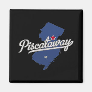 Scataway New Jersey Nj Map  Magnet