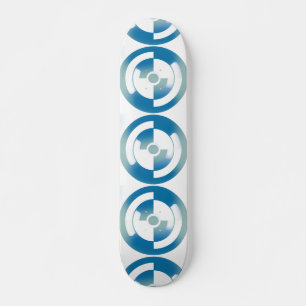 Scateboard with Tiled Abstract Circles Skateboard