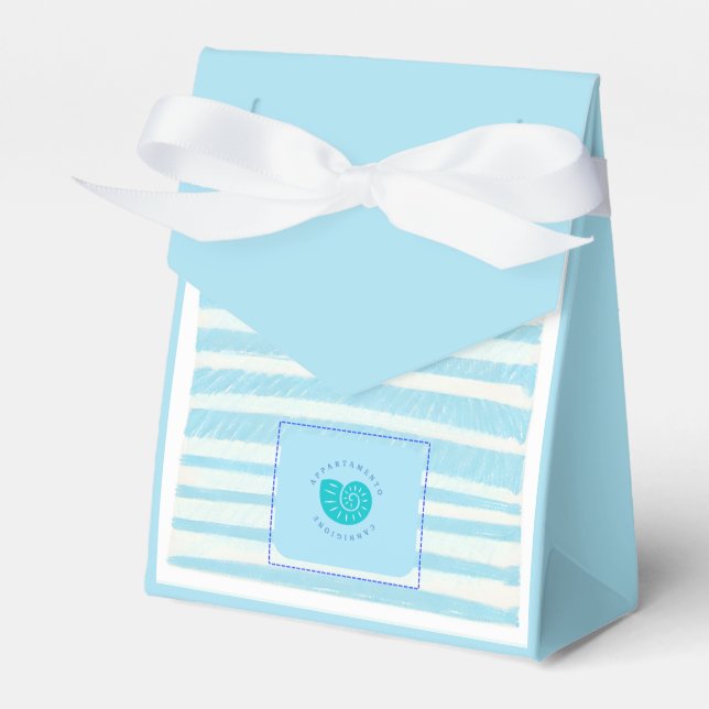 Scatola con fiocco personalizzabilePaper Favour Bo Favor Box (Front Side)