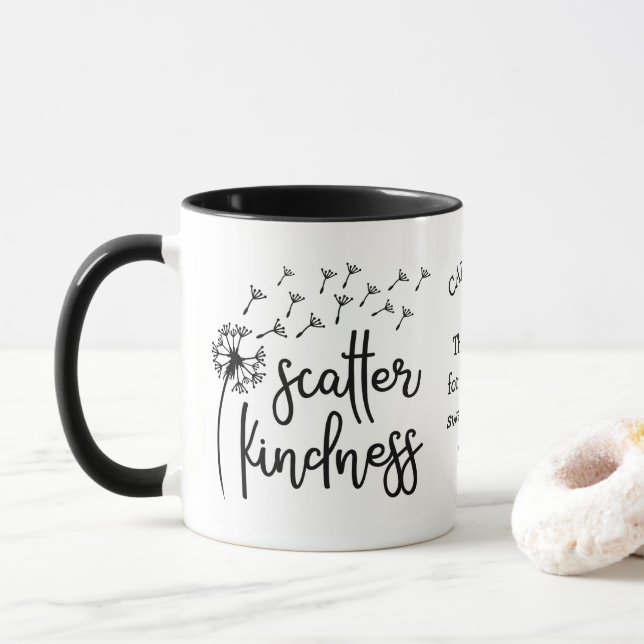 Scatter kindness personalized mug (With Donut)
