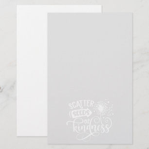 Scatter Seeds of Kindness Grey & White Stationery