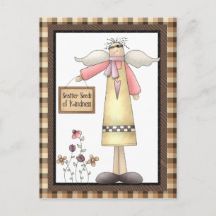 Scatter the seeds of Kindness Angel postcard