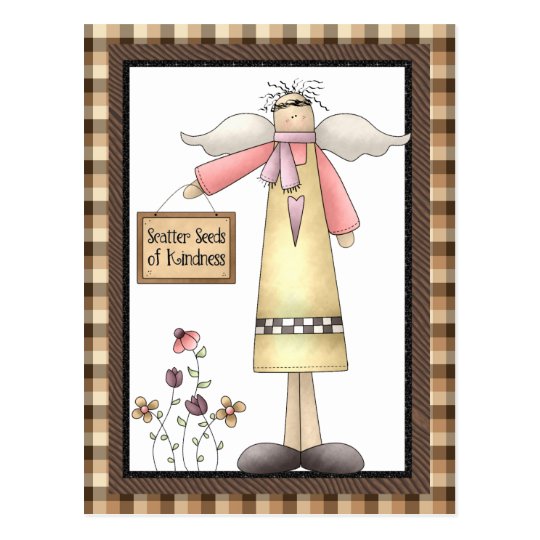 Scatter the seeds of Kindness Angel postcard
