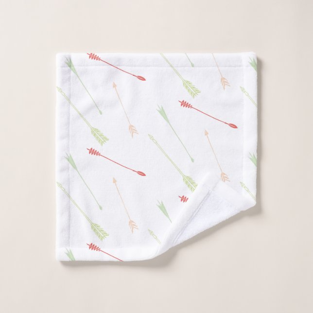 Scattered Arrows Bath Towel Set (Wash Cloth)