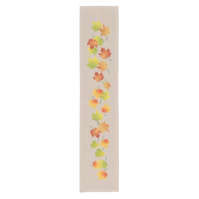 Scattered Autumn Leaves Table Runner (Front)