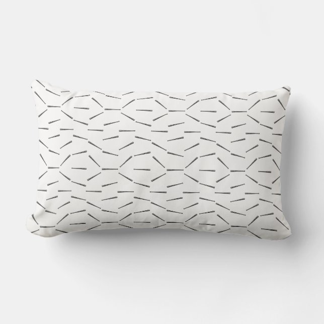 Scattered Baseball Bats CUSTOM BACKGROUND COLOR Lumbar Pillow (Front)