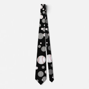 Scattered Baseball   Sports Gift Tie