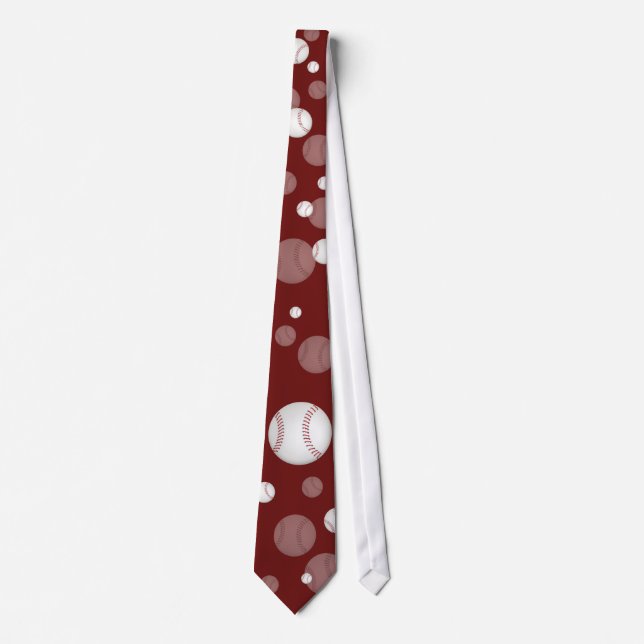 Scattered Baseball | Sports Gift Tie (Front)