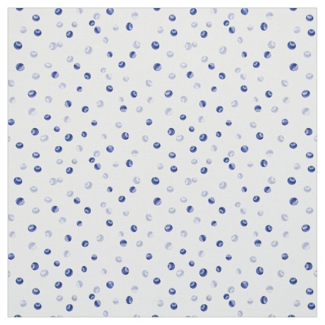 Scattered Blueberries Pattern Fabric (Swatch)