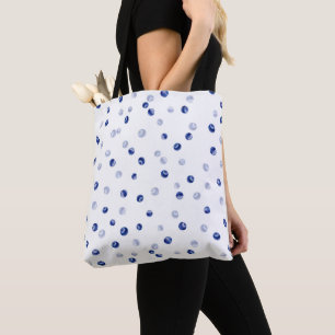Scattered Blueberries Pattern Tote Bag