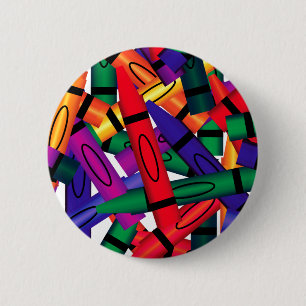 Scattered Crayons Button