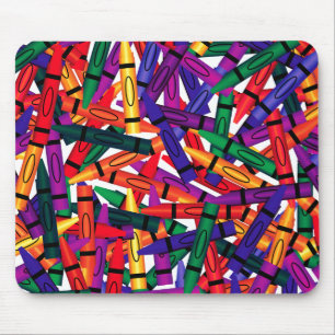 Scattered Crayons Mousepad