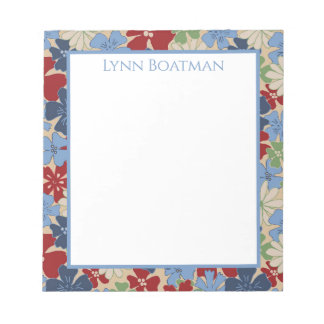 Scattered Floral Deep Hues Notepad