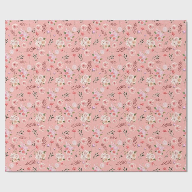 Scattered Flower Wrapping Paper (Flat)