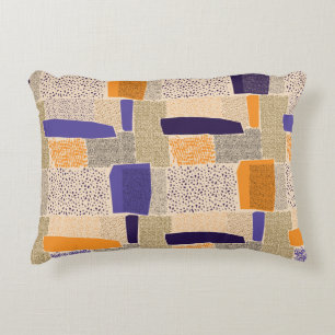 Scattered Geometric Line Shapes. Abstract Backgrou Accent Pillow