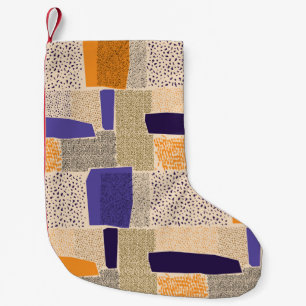 Scattered Geometric Line Shapes. Abstract Backgrou Small Christmas Stocking