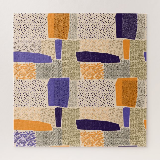 Scattered Geometric Lines: Abstract Art Jigsaw Puzzle (Vertical)