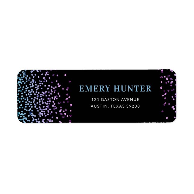 Scattered Glitter Blue and Purple (Front)